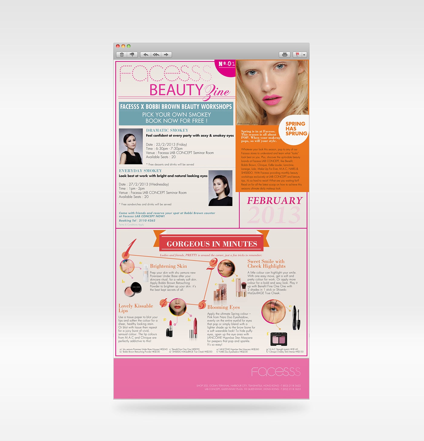 Beautyzine newsletter & marketing collateral